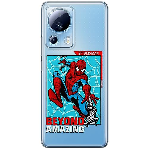 ERT GROUP etui na telefon Xiaomi 13 LITE/CIVI 2, case oryginalny i oficjalnie licencjonowany przez Marvel, wzór Spider Man 041, optymalnie dopasowane, plecki z TPU częściowo przeźroczyste