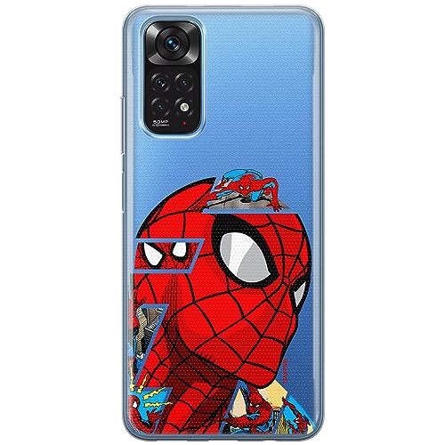 ERT GROUP etui na telefon Xiaomi REDMI NOTE 11T/ 11S 5G/ POCO M4 PRO 5G, case oryginalny i oficjalnie licencjonowany przez Marvel, wzór Spider Man 042, plecki z TPU częściowo przeźroczyste