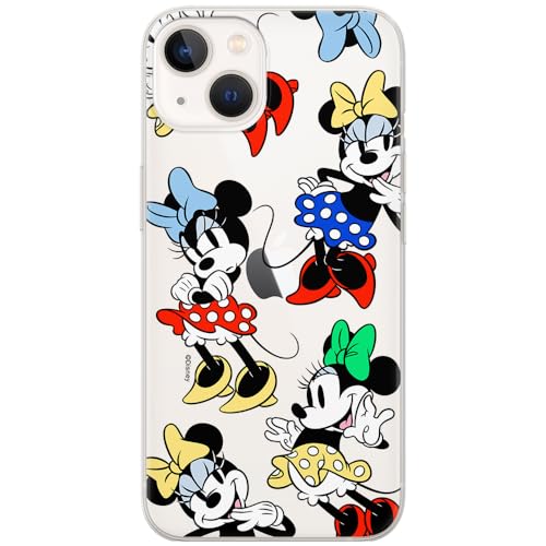 ERT GROUP etui na telefon Iphone 13 MINI, case oryginalny i oficjalnie licencjonowany przez Disney, wzór Minnie 076, optymalnie dopasowane, plecki z TPU częściowo przeźroczyste