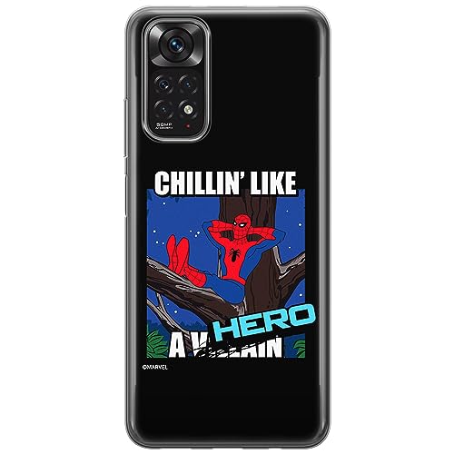 ERT GROUP etui na telefon Xiaomi REDMI NOTE 11 4G/ 11S 4G, case oryginalny i oficjalnie licencjonowany przez Marvel, wzór Spider Man 033, optymalnie dopasowane, plecki z TPU