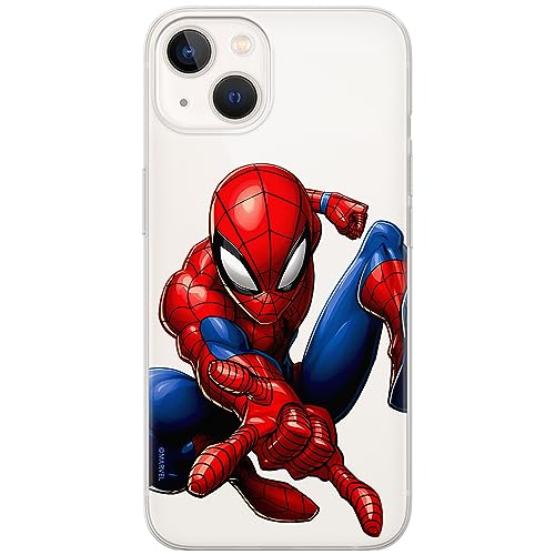 ERT GROUP etui na telefon Iphone 13 MINI, case oryginalny i oficjalnie licencjonowany przez Marvel, wzór Spider Man 040, optymalnie dopasowane, plecki z TPU częściowo przeźroczyste