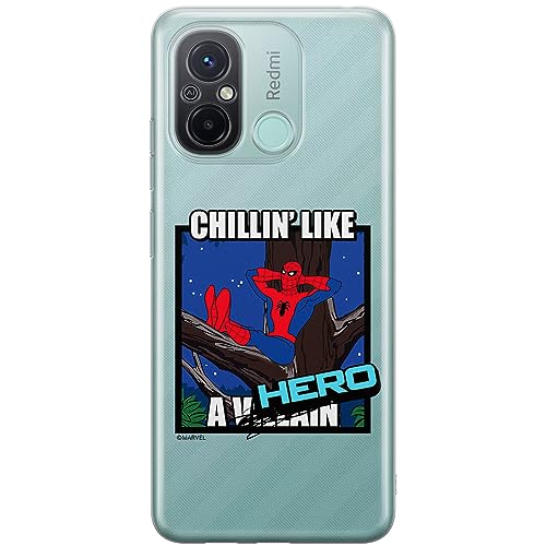 ERT GROUP etui na telefon Xiaomi REDMI 12C/ REDMI 11A, case oryginalny i oficjalnie licencjonowany przez Marvel, wzór Spider Man 033, optymalnie dopasowane, plecki z TPU częściowo przeźroczyste