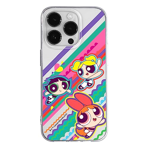 ERT GROUP etui na telefon Iphone 14 PRO, case oryginalny i oficjalnie licencjonowany przez The Powerpuff Girls, wzór The Powerpuff Girls 026, plecki z TPU częściowo przeźroczyste