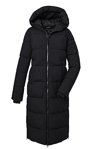 G.I.G.A. DX Damski pikowany płaszcz z kapturem/płaszcz funkcyjny jest odporny na działanie wody GW 50 WMN QLTD CT, czarny, 38, 39840-000