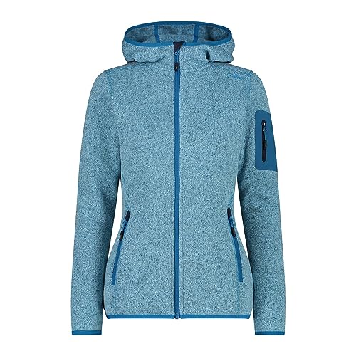 CMP damska kurtka Knit-Tech ze stałym kapturem, Anice-Jade-B.Blue, 42