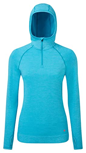 Ronhill Damska bluza z kapturem Wmn's Wmn s Life, Azure Marl, 8 - czerwca UK