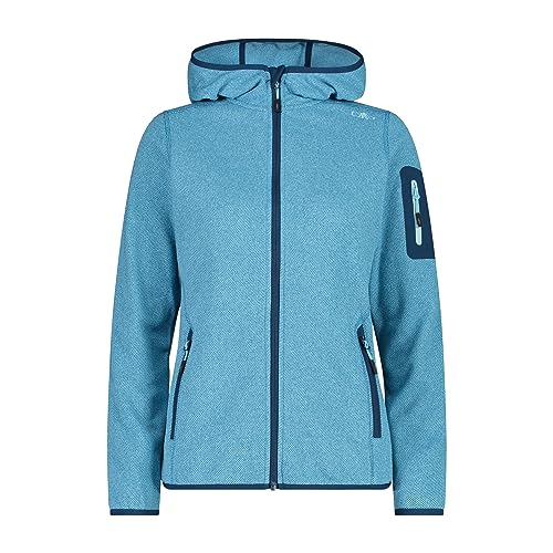 CMP damska kurtka Knit-Tech ze stałym kapturem, Jade-Anice-Majolica, 48