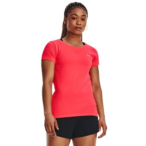 Under Armour Heatgear Armour, damska koszulka z krótkim rękawem, (628) Beta / / Opalizujący, L-XL