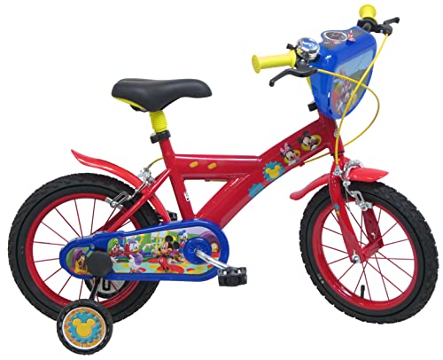 albri 14 cali rower z myszką Mickey Mouse, czerwony