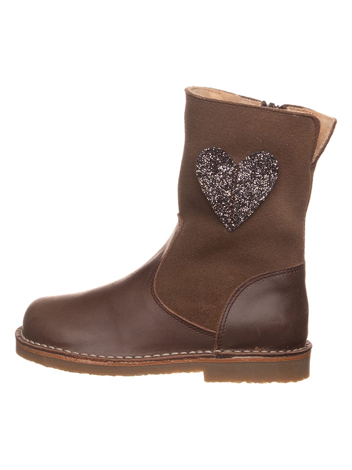 kmins Skórzane kozaki w kolorze brązowym