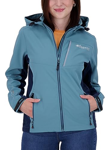 Deproc Active Damska kurtka softshellowa z odpinanym kapturem, kurtka przejściowa, wiatrówka NUNAVUT WOMEN