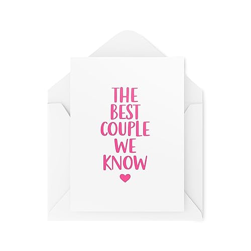 Karty ślubne dla męża i żony - najlepsza para, jaką znamy - kartka ślubna dla najlepszego przyjaciela, kartki z życzeniami, kartki zaręczynowe, CBH1803