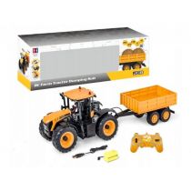 Pojazd Double Eagle Traktor JCB Farm z przyczepą R/C Ata