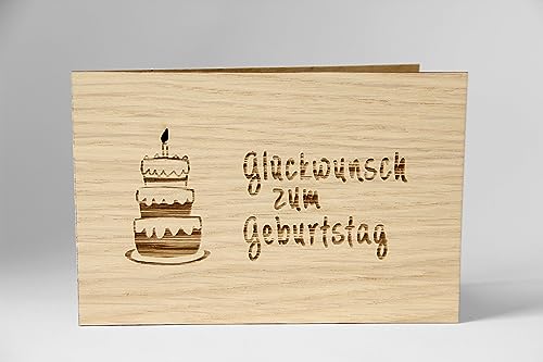 Holzgrusskarten Oryginalna kartka podarunkowa z napisem 