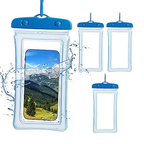 Relaxdays Wodoszczelne etui na telefon komórkowy, zestaw 4 sztuk, IPX8, do telefonów komórkowych do 6,7