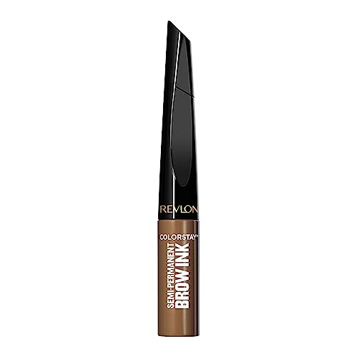 Revlon ColorStay™ Semi-Permanent Brow Ink, półtrwały długopis/wkładka do brwi, szybkie suszenie, długotrwałe, wodoodporne, 352 miękkie brązowe atrament - 0,09 ml