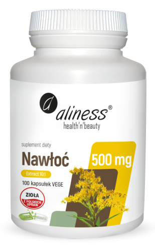 Aliness Nawłoć 500mg ekstrakt 10:1 -100 kapsułek VEGE B2FA-479D6