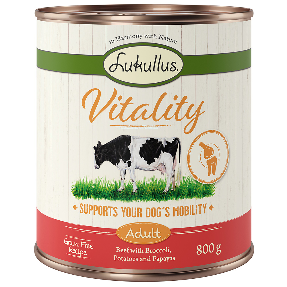 Lukullus Vitality Zdrowe stawy: Wołowina (bez zbóż) - 6 x 800 g