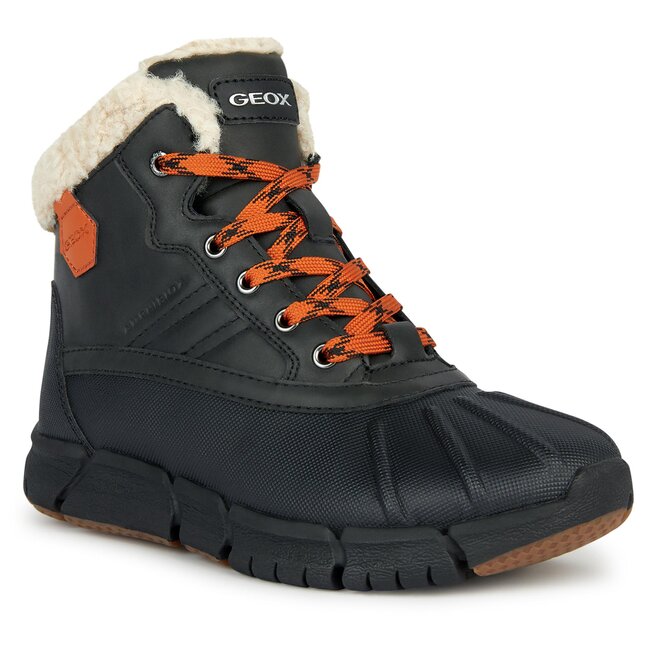 Kozaki Geox J Flexyper Boy B Abx J269XE 0ME50 C0038 S Black/Orange