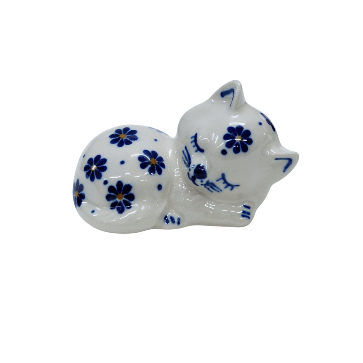 Ceramiczny kotek spioch Ceramika Bolesławiec