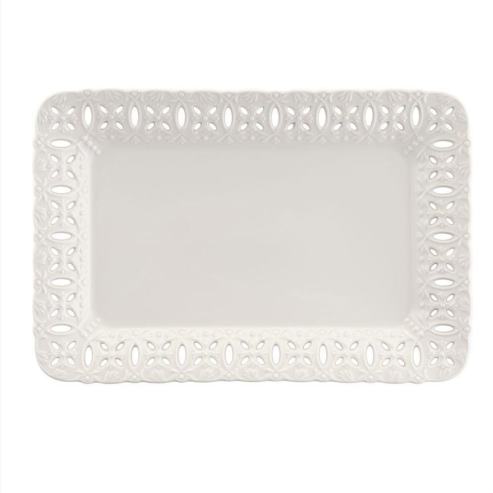 Talerz do ciasta 30x21cm CLARA Ivory VILLA ITALIA