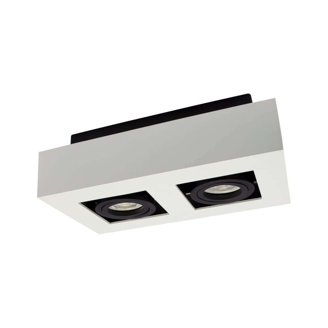 Mirora Gu10 X2 Natynkowa Gu10 250V Ip20 255X145X85 Mm Biały Czarny Prostokątna Ruchoma Spectrum LED