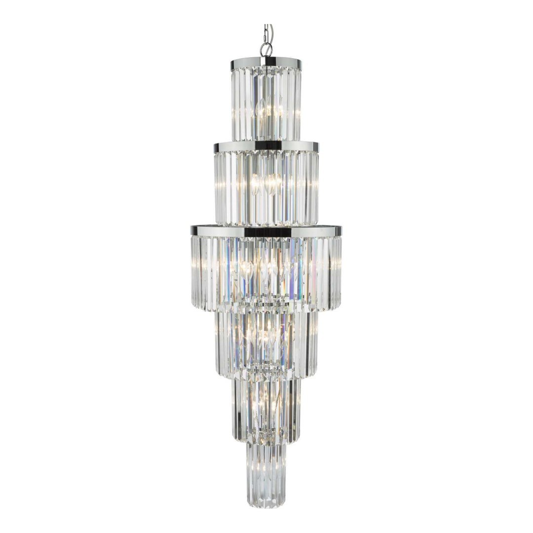 Żyrandol Angel 28 Light Chandelier Crystal Polished Chrome