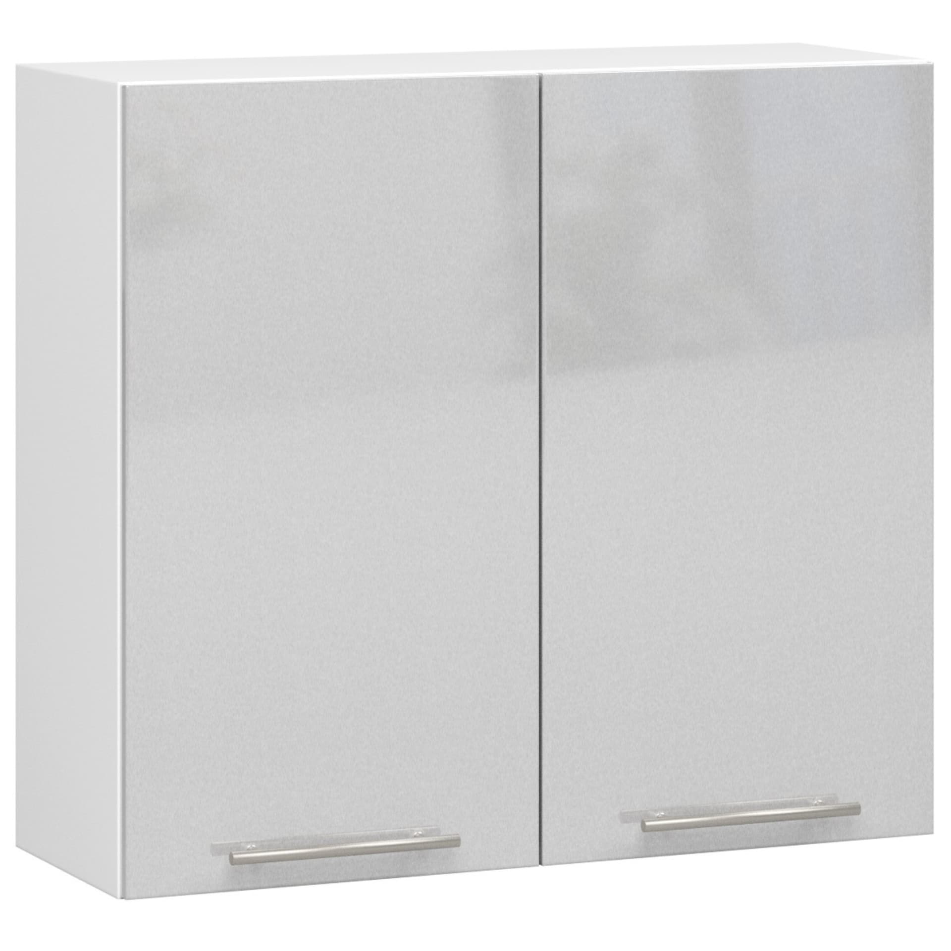 WISZĄCA SZAFKA KUCHENNA OLIWIA W 80cm BIAŁA-METALIK POŁYSK H720