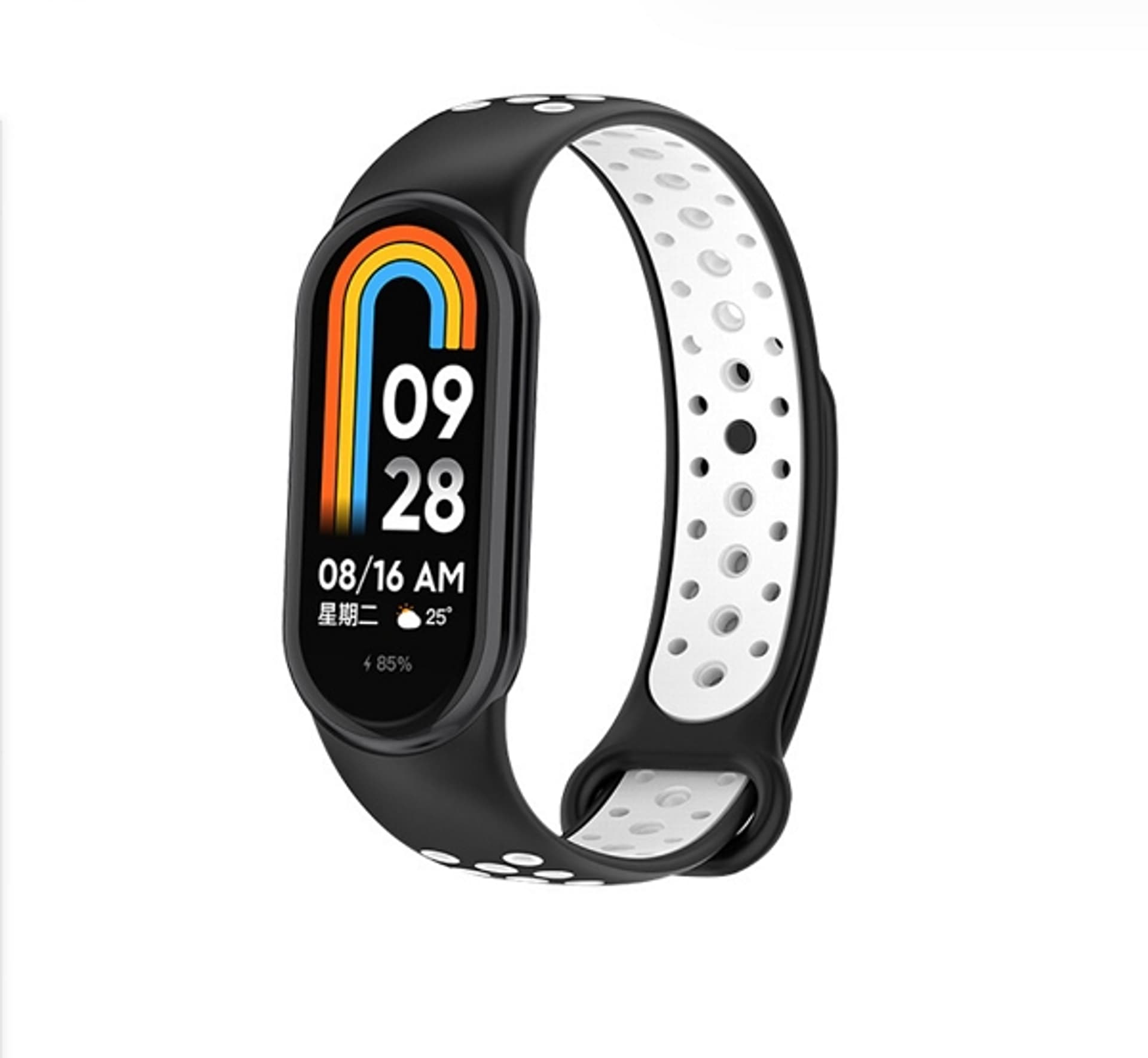 Beline pasek Mi Band 8 design czarno-biały /black-white