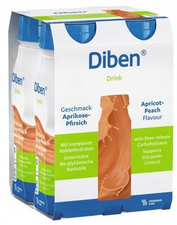 FRESENIUS KABI Diben drink o smaku morela-brzoskwinia 4 x 200 ml