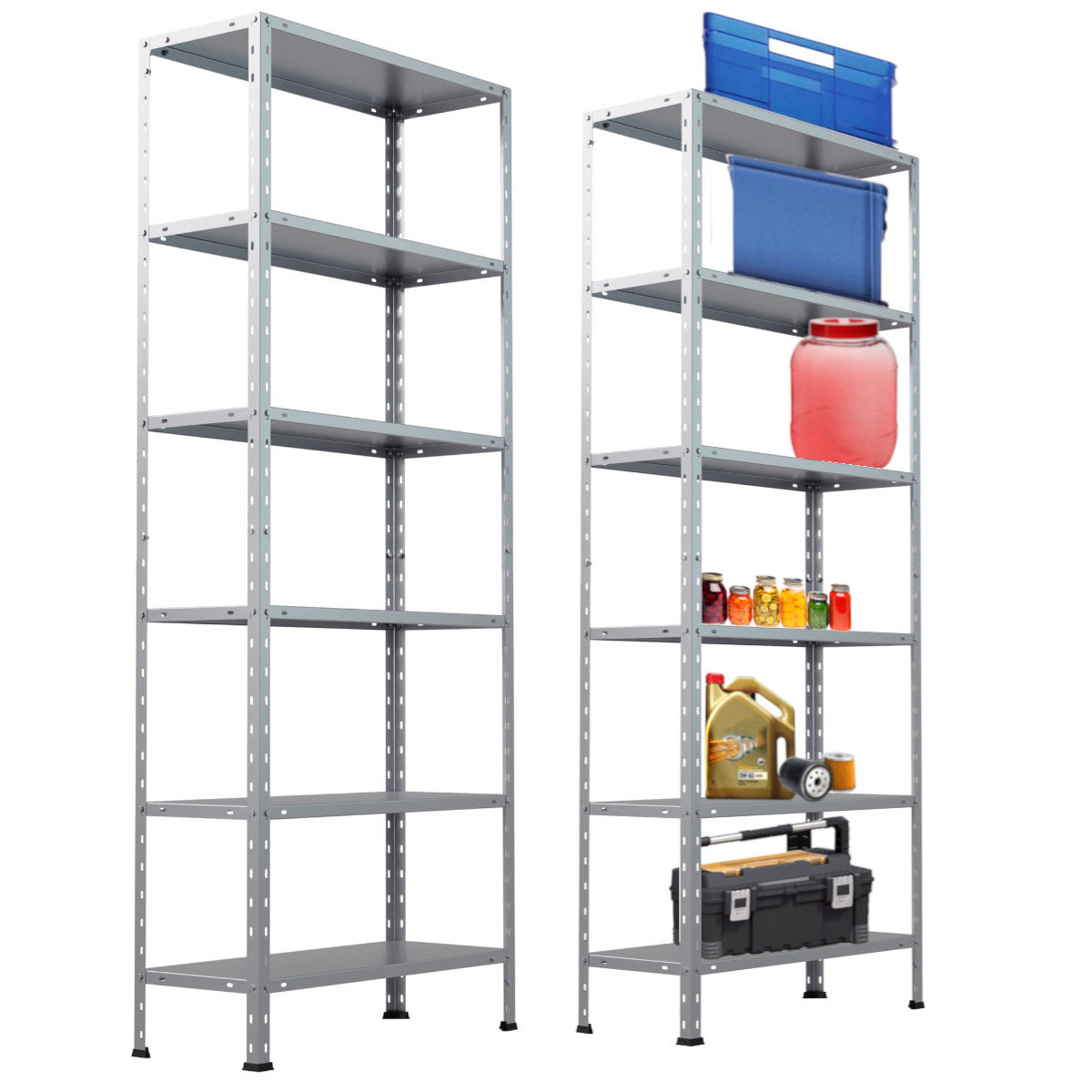 REGAŁ NA SŁOIKI DO SPIŻARNI PIWNICY METAOWY 180x75x30 240KG METALKAS