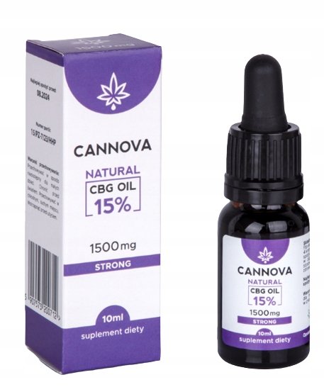 Cannova, Cbg Natural 15% Olejek Konopny, 10ml