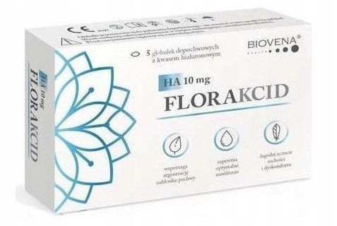 Biovena Health Florakcid 5 globulek dopochwowych z kw. hialuronowym