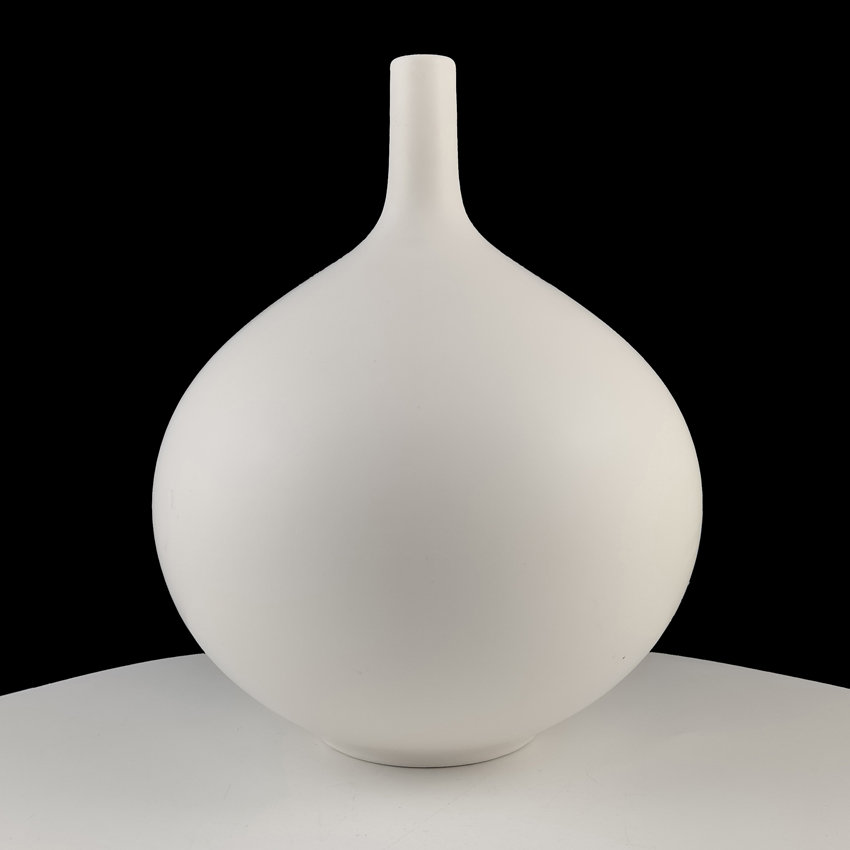 Biały Wazon Dekoracyjny Ceramiczny Sevilla - 24cm