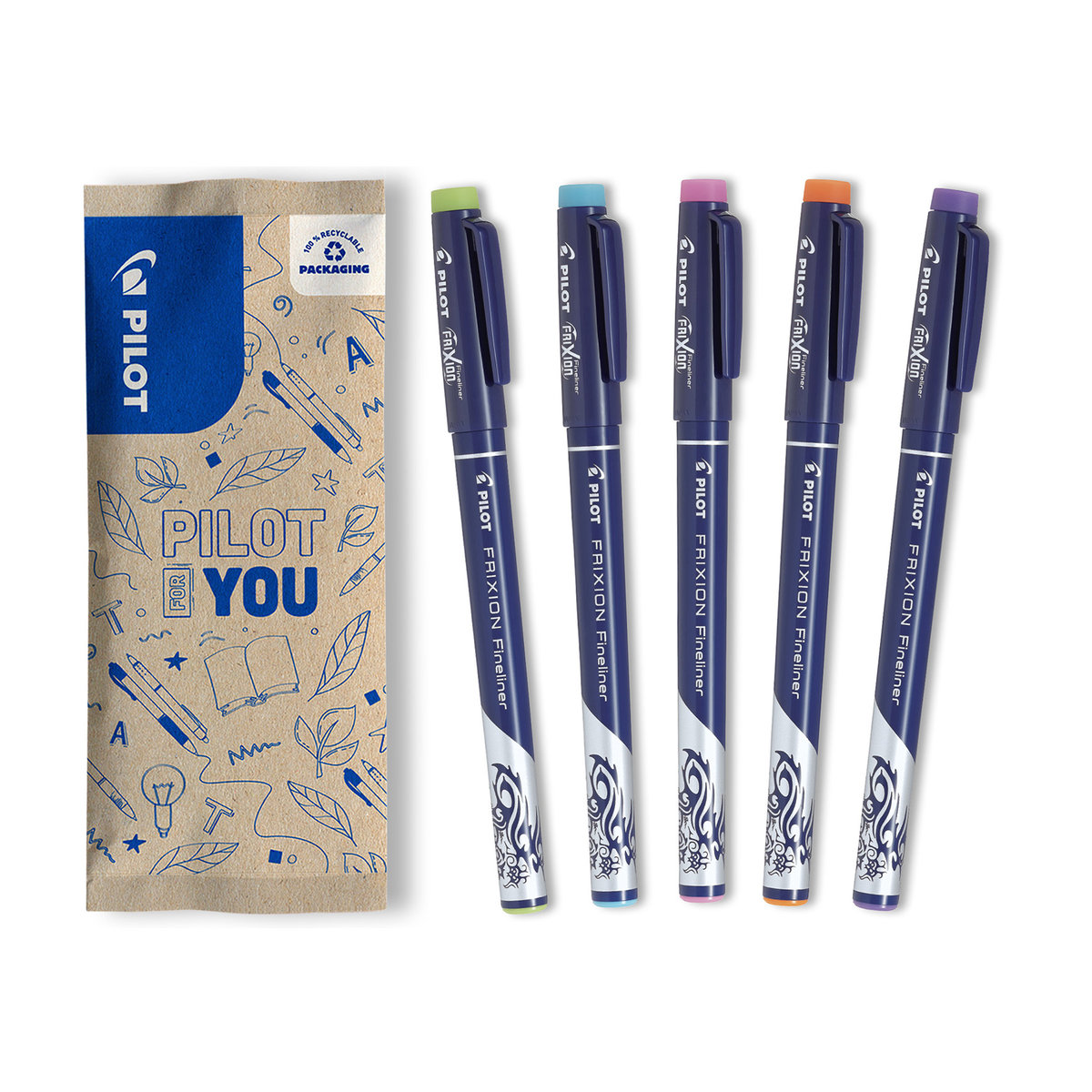 Mega zestaw 5x PILOT Frixion Fineliner mix kolorów
