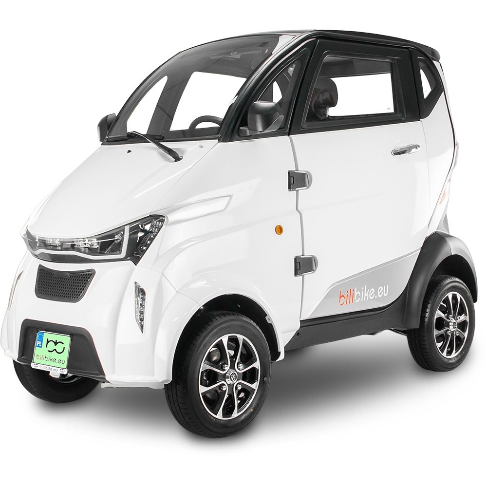 Czterokołowiec lekki, skuter elektryczny zabudowany MICRO CAR BILI BIKE ECO4 J2 -biały