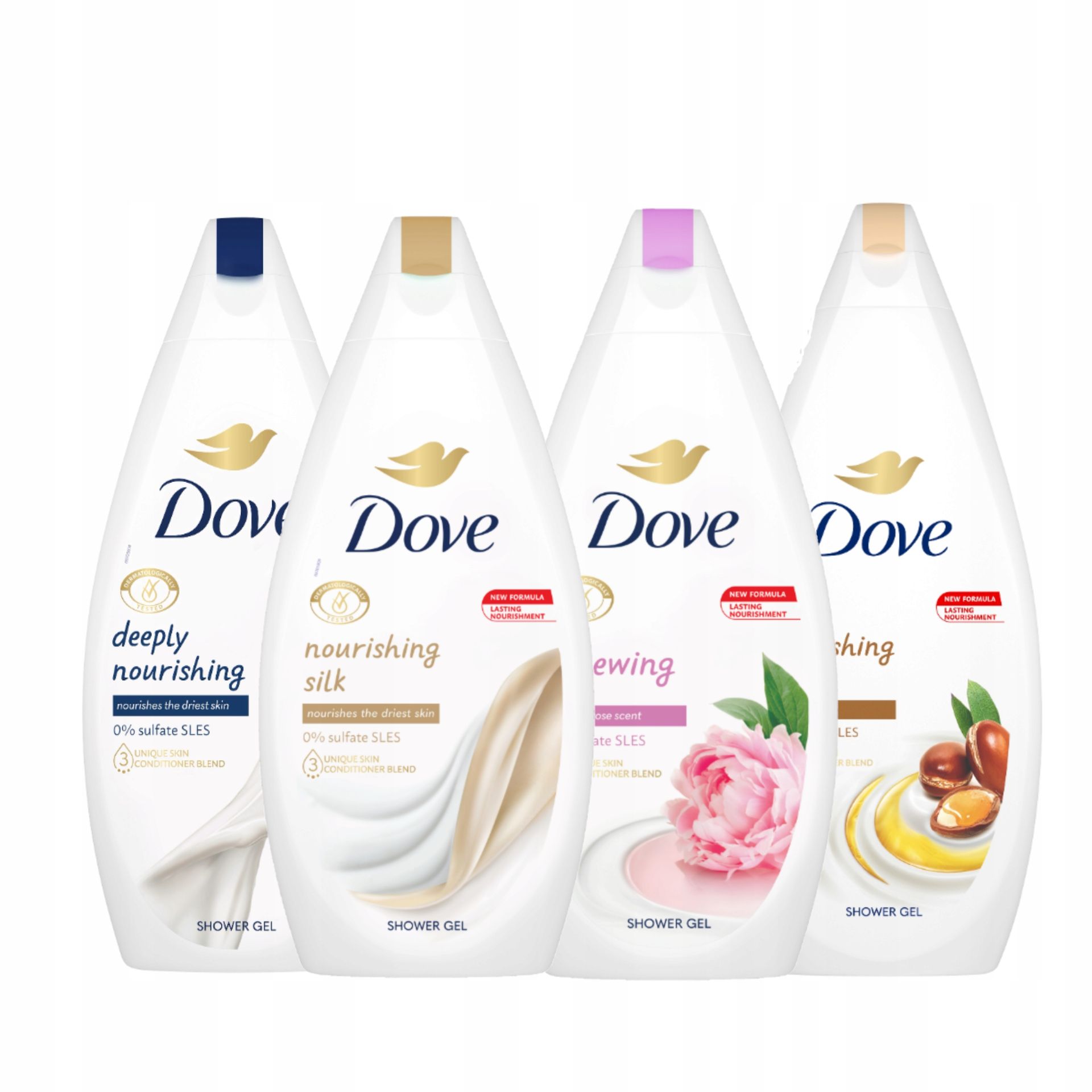 Dove Nourishing żel pod prysznic mix 4x720ml