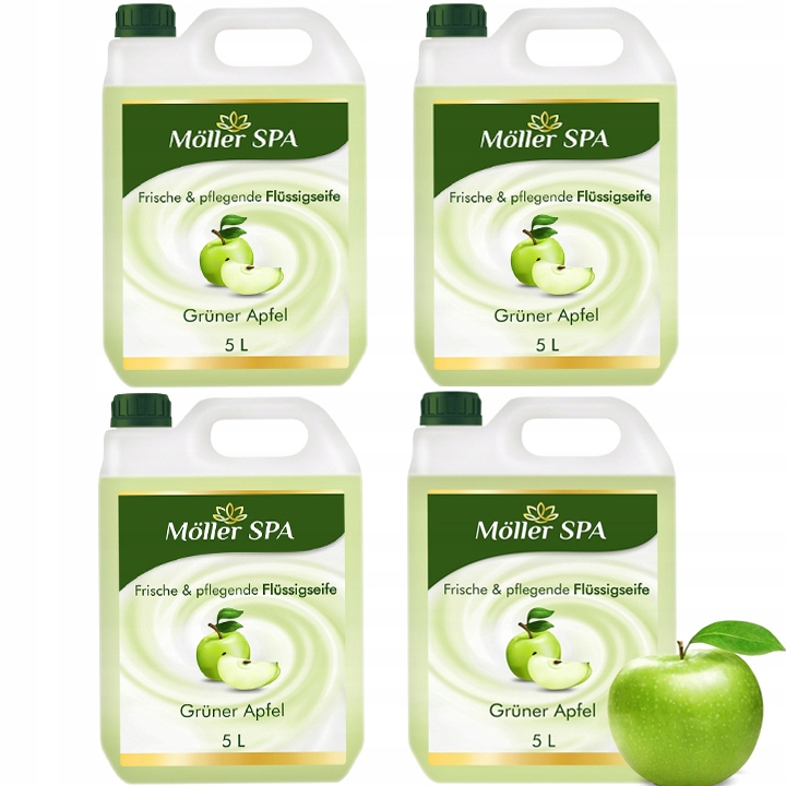 Kremowe Mydło W Płynie Zielone Jabłko 4 x 5L 20L