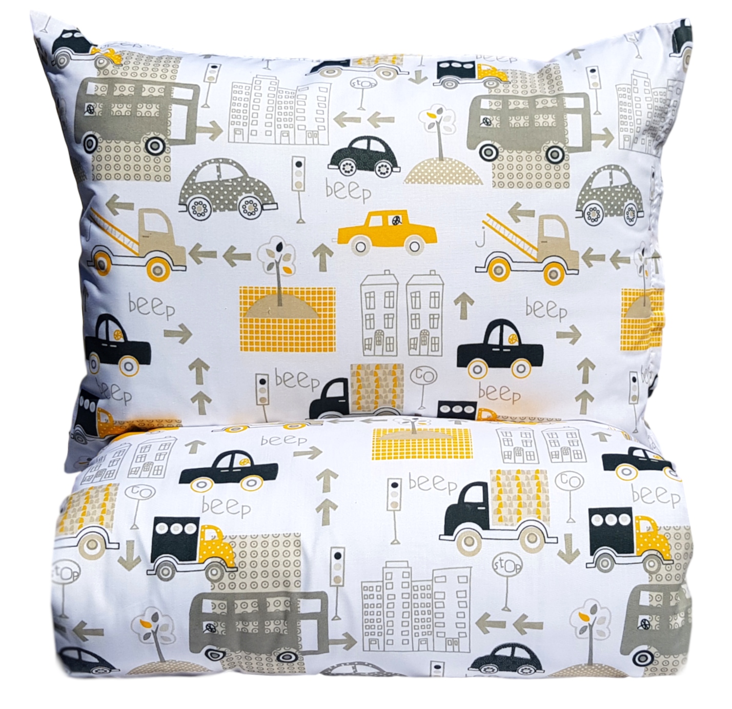 Pościel dla dziecka ciuchcia policja straż koparki 140x200 bawełniana Mix