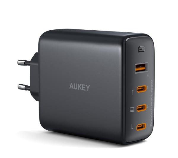 Aukey Omnia II PA-B7S-BK GaN, 3x USB-C, USB-A, QC, PD 100W