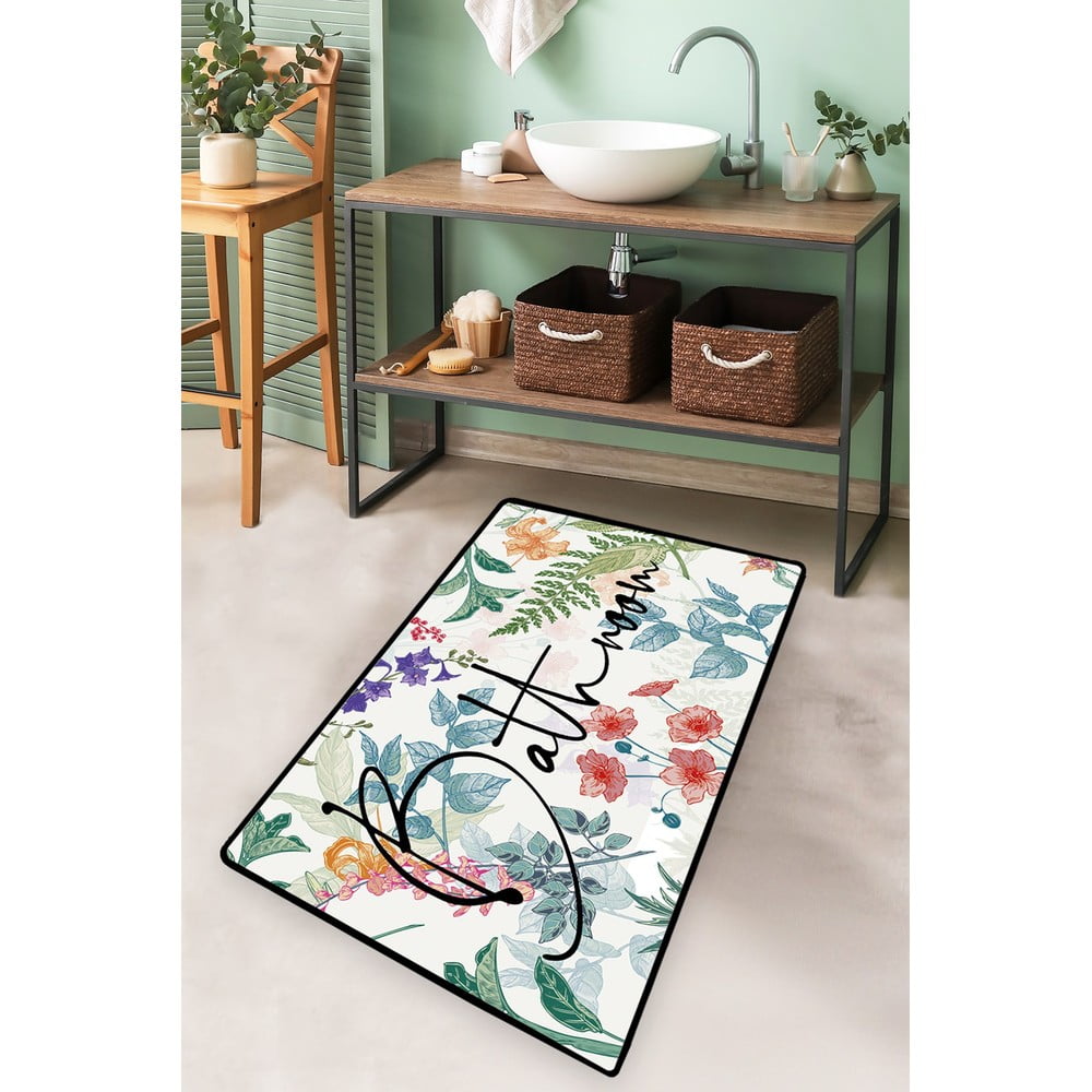 Dywanik łazienkowy 70x120 cm Green In Flower – Foutastic
