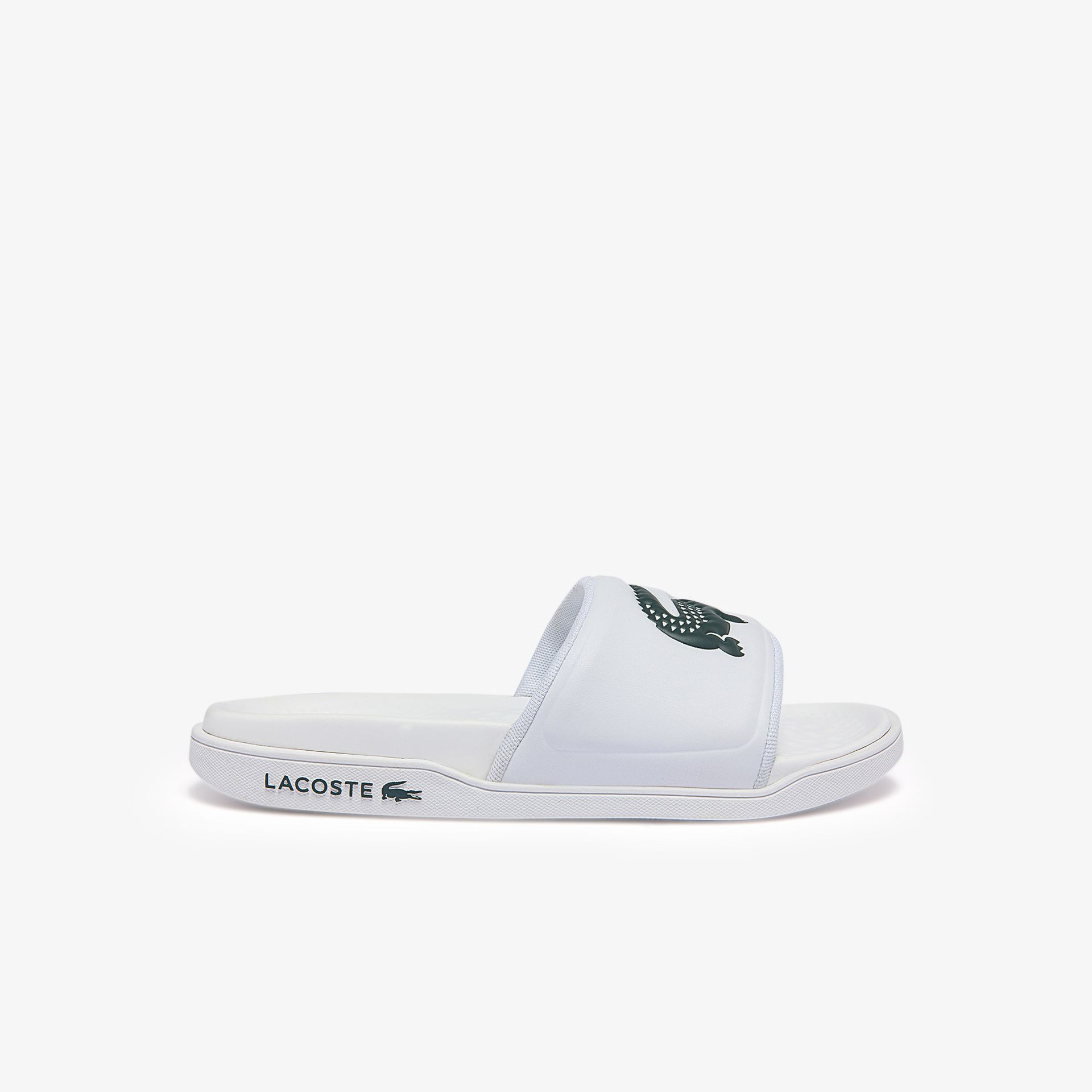 Lacoste Damskie syntetyczne klapki z logo Croco Dualiste