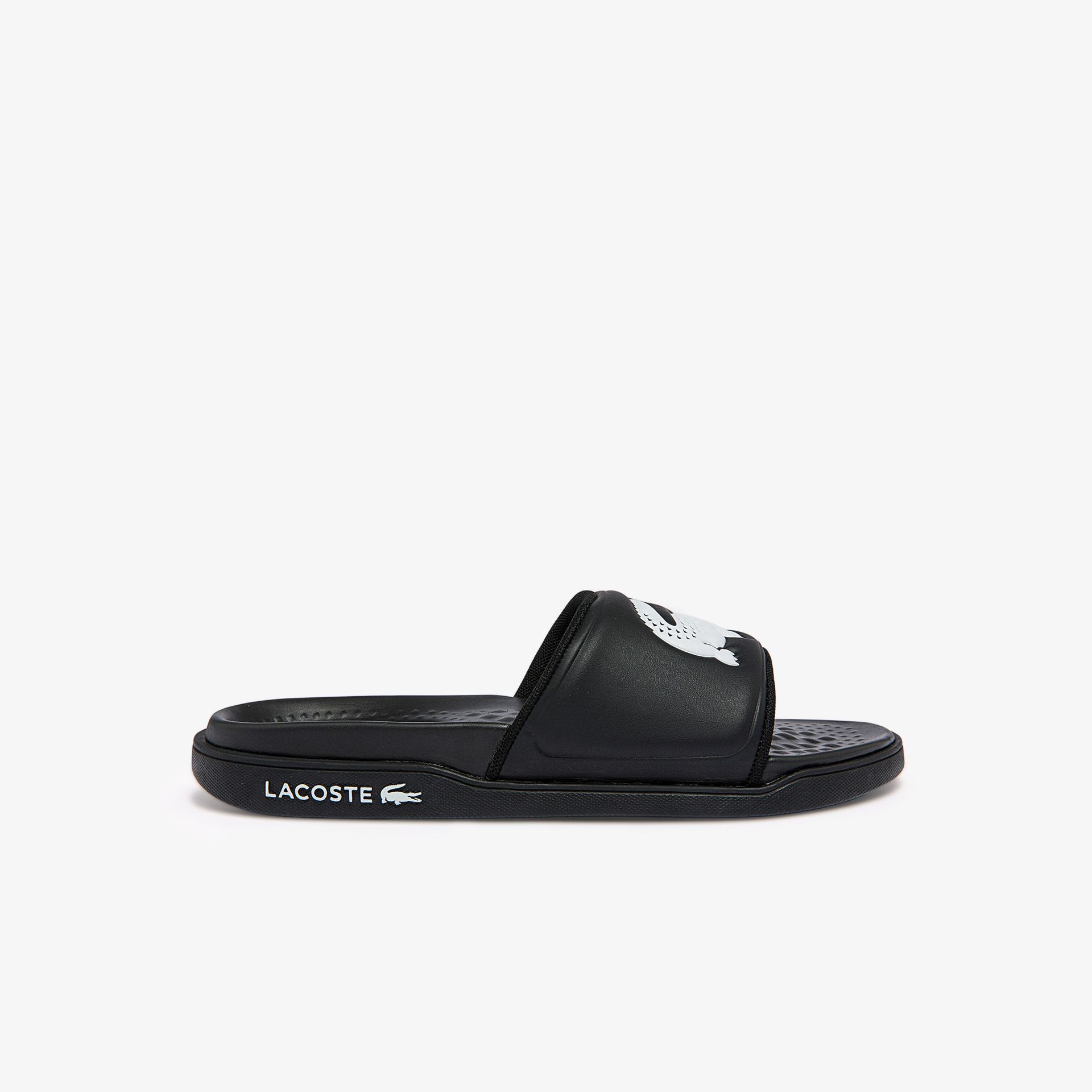 Lacoste Damskie syntetyczne klapki z logo Croco Dualiste