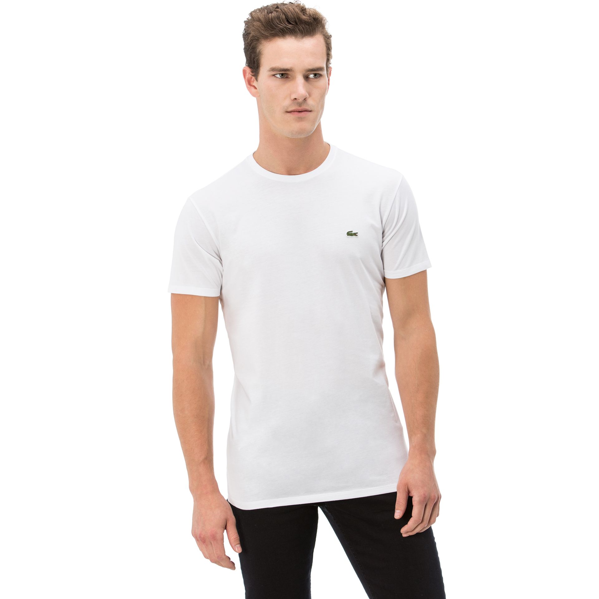 Lacoste męski T-shirt bawełniany z okrągłym dekoltem