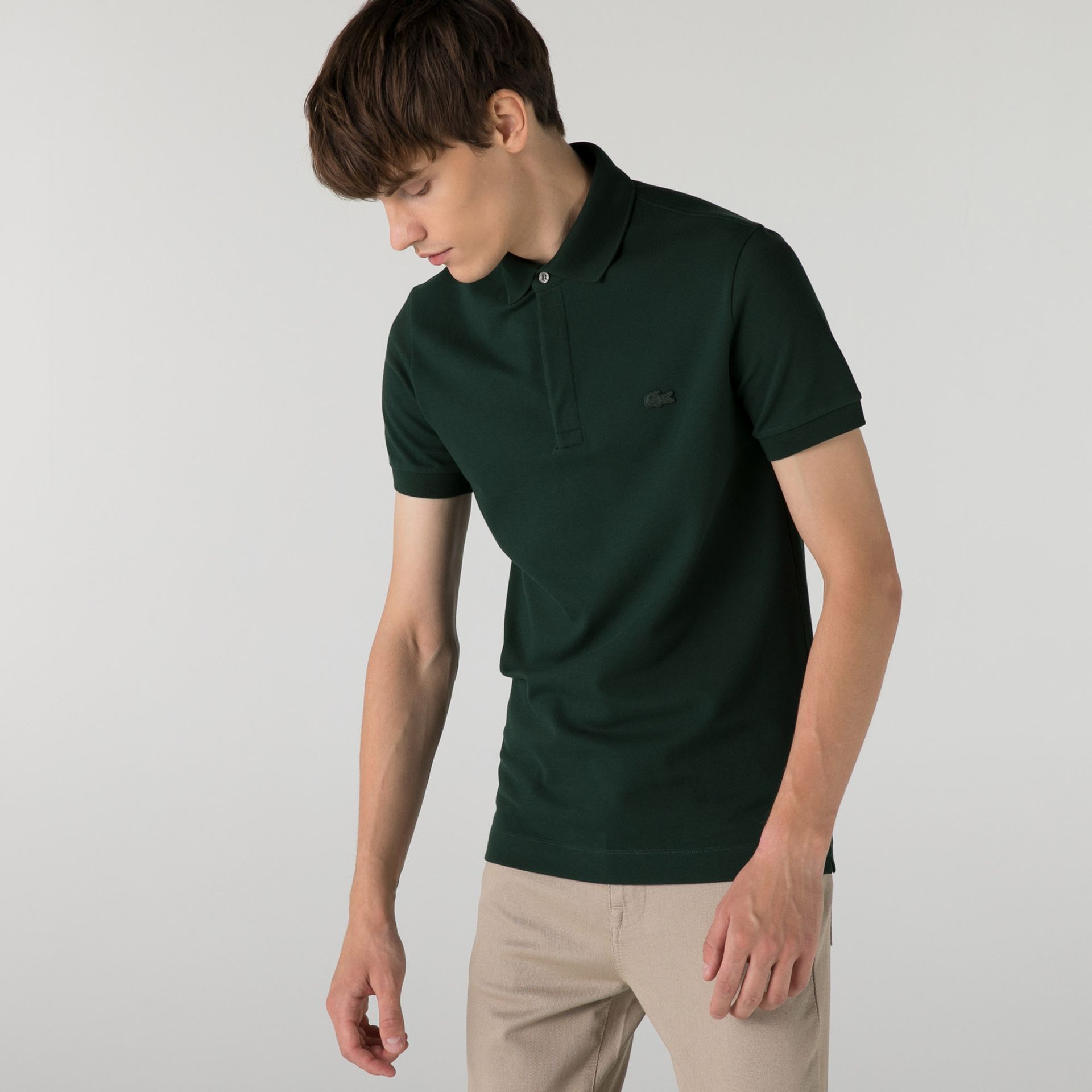Lacoste męska koszulka polo z elastycznej piki bawełnianej Paris Regular Fit