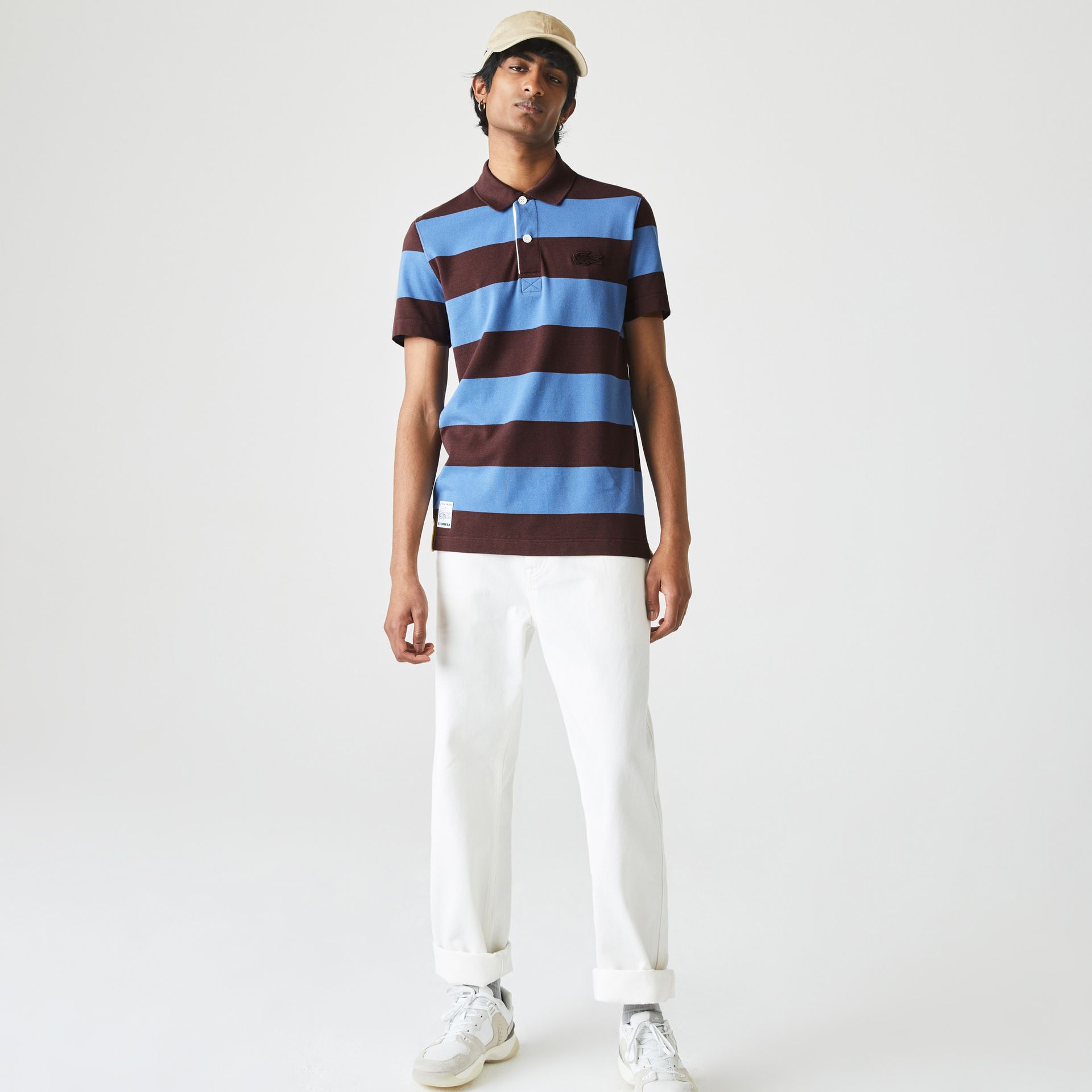 Lacoste Męska koszulka polo Regular Fit z piki bawełnianej w paski