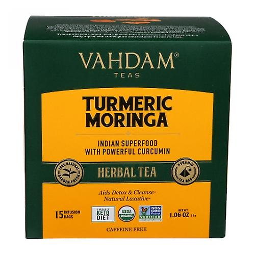 Vahdam Teas Herbaty Vahdam Organiczna herbata ziołowa z kurkumą Moringa, 1,06 uncji (przypadek 6) (opakowanie 1 szt.)
