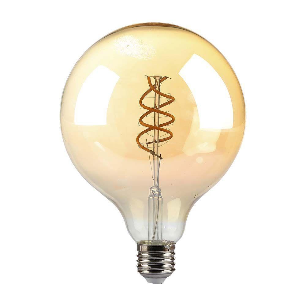 Żarówka LED V-TAC 6W Filament E27 Kula Glob G125 Bursztyn 125x173mm VT-2126 2200K 400lm