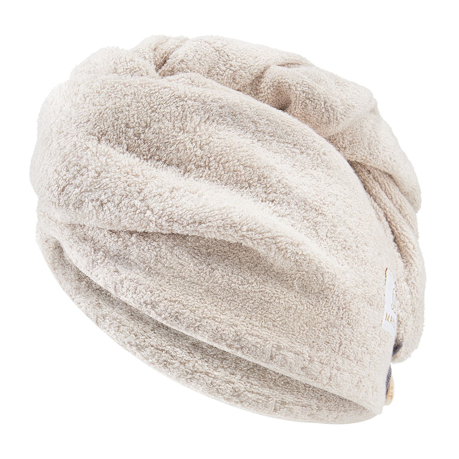 Turban bambusowy do suszenia włosów - beż