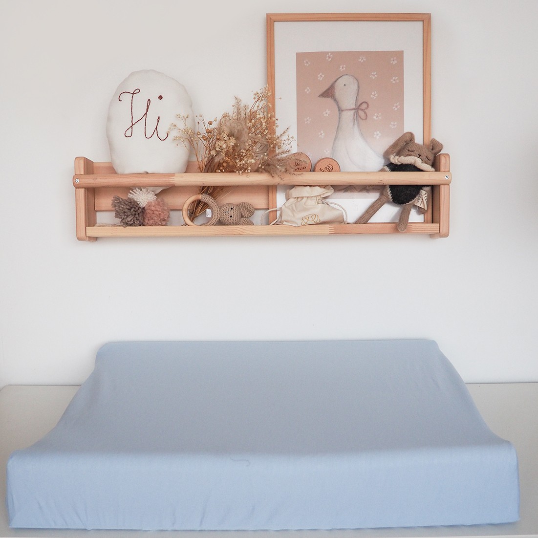 Prześcieradło pokrowiec na przewijak - błękit